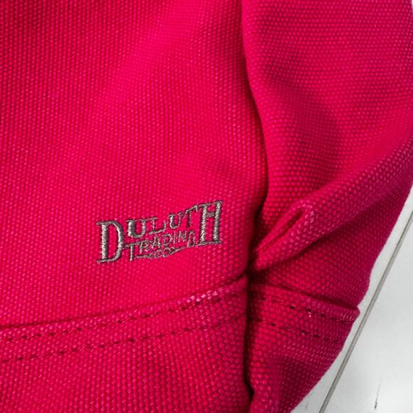 Duluth Trading Co. Canvas Cross Body Travel Messenger Style Shoulder Bag Red - Picture 8 of 8